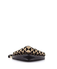 Pre-Owned Prada Mini Double Symbole Triangle Bag Leather and Jacquard