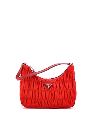 Pre-Owned Prada Mini Hobo Tessuto Gaufre with Saffiano
