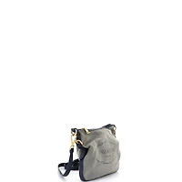 Pre-Owned Prada Small Logo Messenger Bag Canvas with Leather