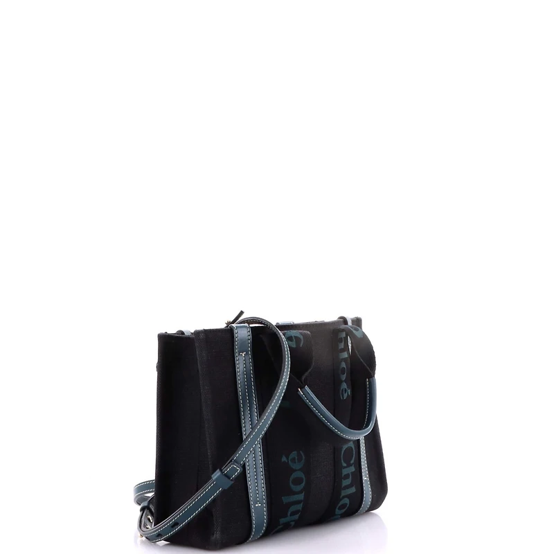 Pre-Owned Chloe Woody Tote Canvas with Leather