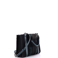 Pre-Owned Chloe Woody Tote Canvas with Leather