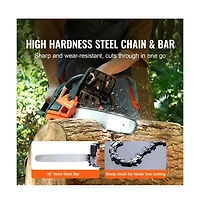 Sugift 52cubic centimeters 18 inches Gas Chainsaw with 2.55HP Engine for Tree Cutting