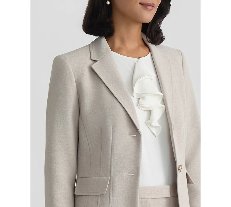 Kasper Women's Notched-Collar Two-Button Jacket, Regular & Petite