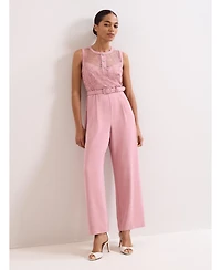 Phase Eight Women's Ivanna Lace Bodice Belted Jumpsuit