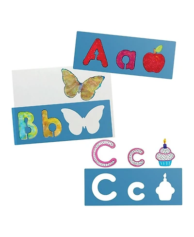 Rolyco Big Alphabet and Picture Stencils - Set of 26