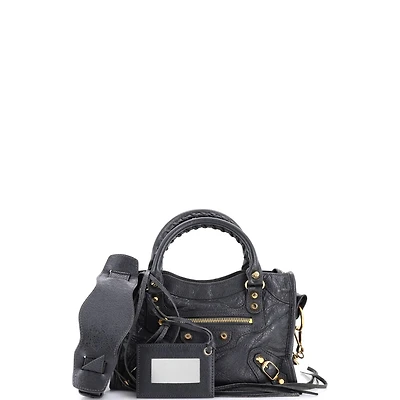 Pre-Owned Balenciaga Mini City Classic Studs Bag Leather