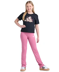 adidas Girls' 7-16 Folded Waistband Kick Flare Pants