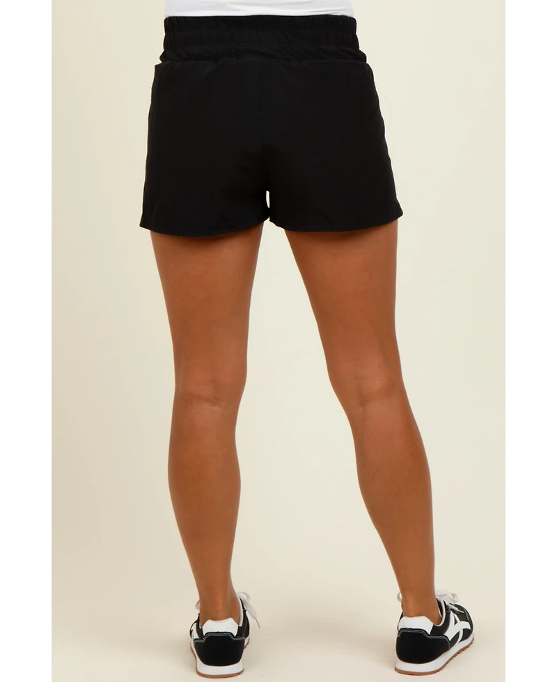 Pinkblush Maternity Black Stripe Detail Active Shorts