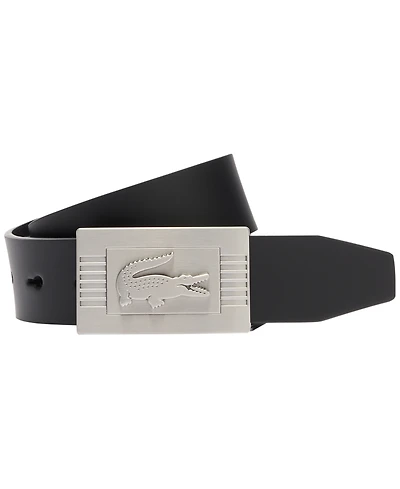 Lacoste Men's Leather Debossed Logo Belt