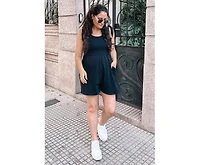 Pinkblush Maternity Black Knot Strap Romper