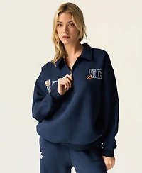 The Happy Camp3r Women's Quarter-Zip Varsity Sweatshirt