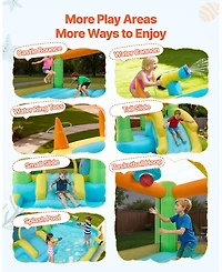 Mecale Bounce House Water Slide 12.5 x 13.1 Feet with Splash Pool, Ages 3