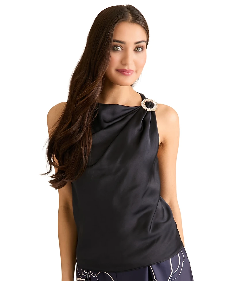 Muse Women's Asymmetric Neck Tank Top