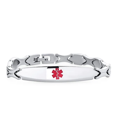 Bling Jewelry Fashionable Medical Identification Blank Medical Id Bracelet Stainless Steel