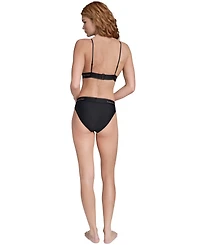 Calvin Klein Women's V-Neck Bikini Top and Bottoms, 2-Piece Set