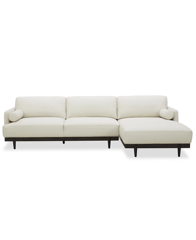 Clarie 2-Pc. Leather Chaise Sectional