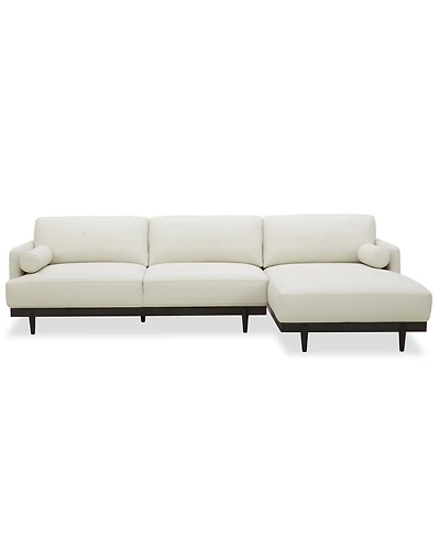 Clarie 2-Pc. Leather Chaise Sectional