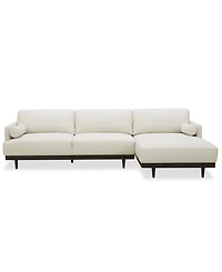 Clarie 2-Pc. Leather Chaise Sectional
