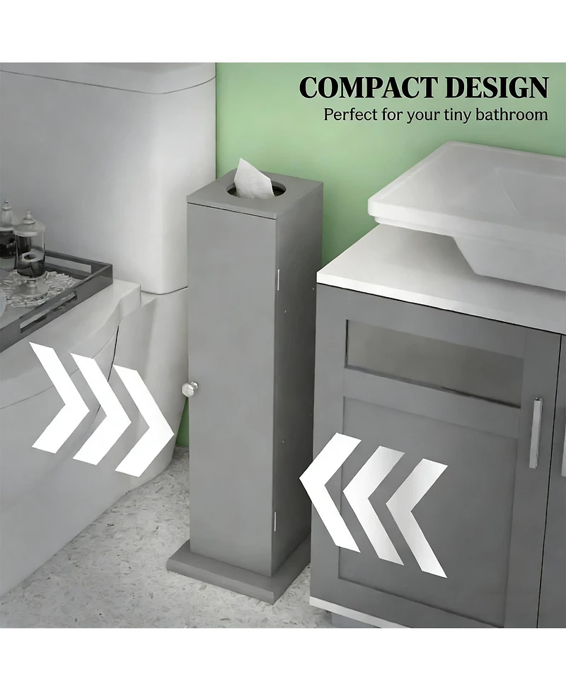 Clihome 3-Tier Corner Cabinet - Modern Rustic Toilet Paper Storage for Bathroom Kitchen