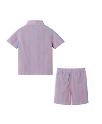 Andy & Evan Little Boys Striped Airy Oxford Set