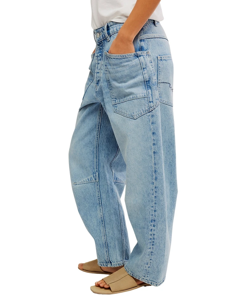 Free People Women's Cotton Minimalist Moxie Boyfriend Jeans