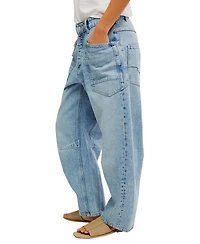 Free People Women's Cotton Minimalist Moxie Boyfriend Jeans