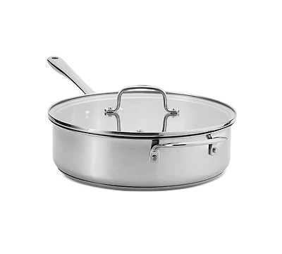 The Cellar Stainless-Steel 5-Qt. Covered Flat Saute Pan, Macy's Exclusive