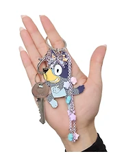 Bluey Bag Charms with Lobster Clip, Liquid and Pave Crystals Charm Keychains