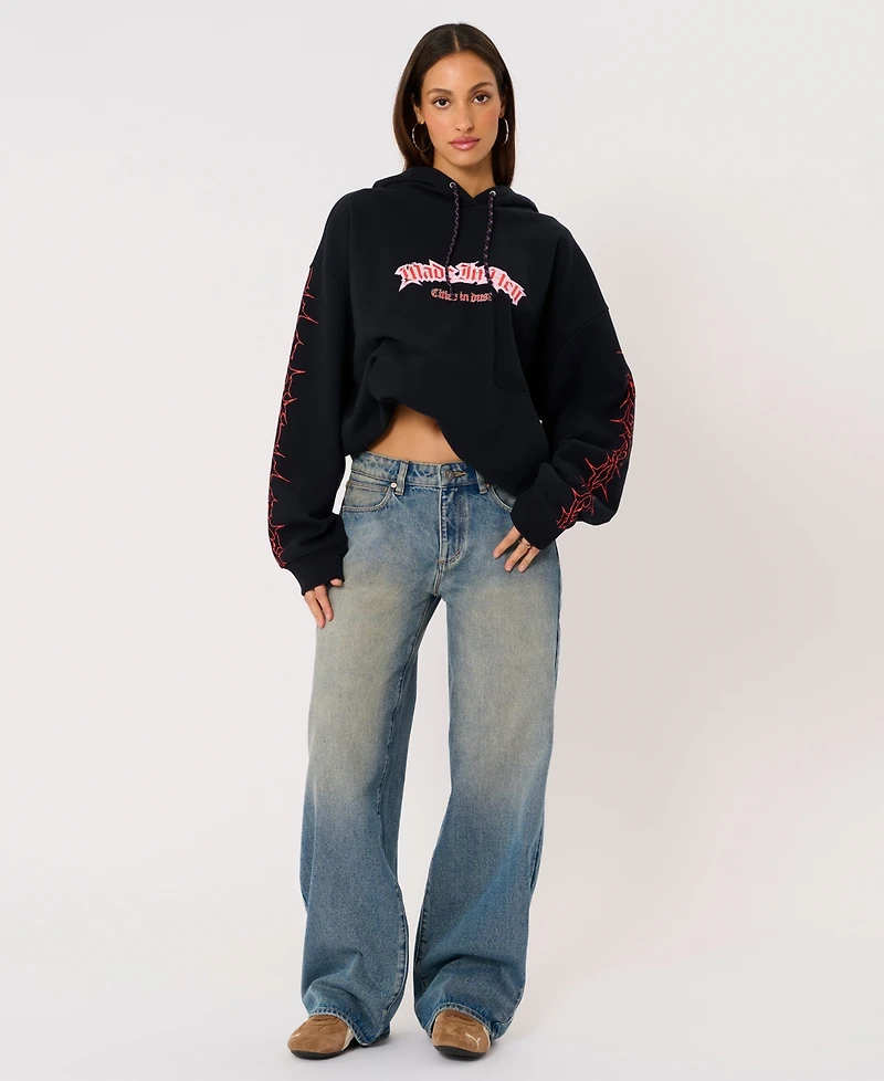 Abrand Women's 99 Kit Baggy-Fit Wide-Leg Jeans