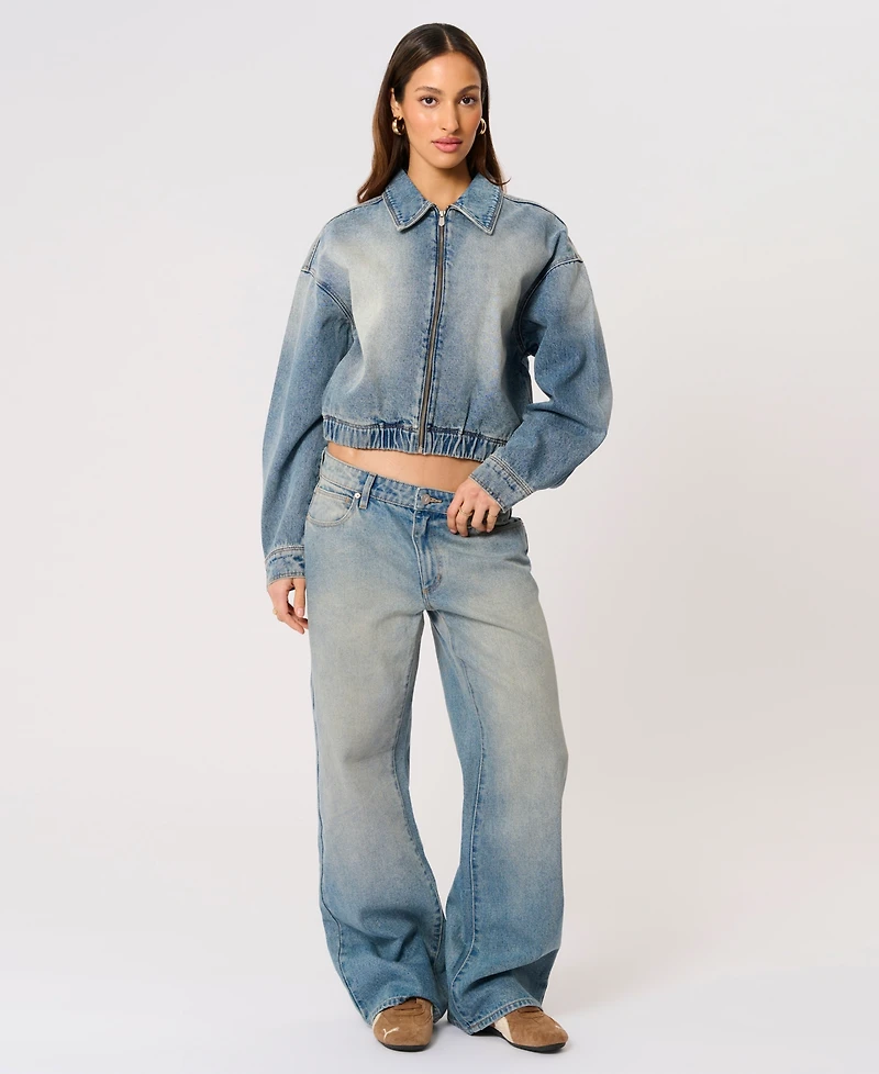 Abrand Women's Denim Full-Zip Jacket