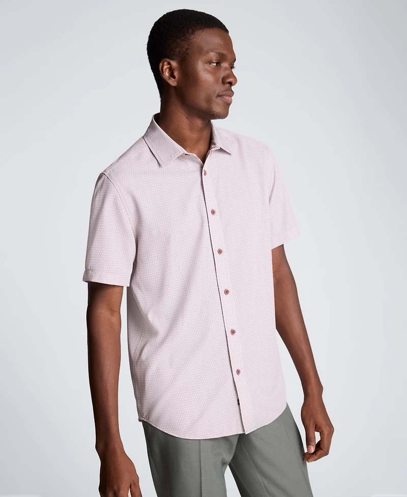 Kenneth Cole Men's Short-Sleeve Button-Front Shirt