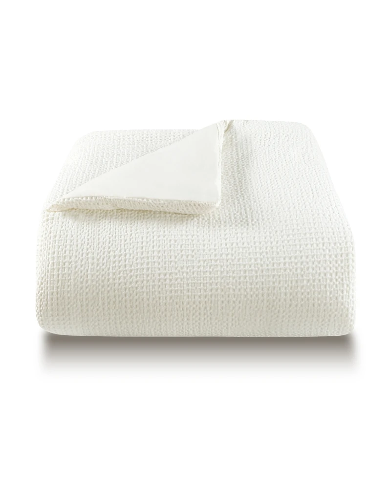 Laundry Stone Washed Cotton Waffle 3-Piece Comforter Set