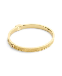 Coach Gold Signature C Textured Bangle Bracelet