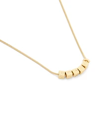 Coach Gold Signature Coach Cube Necklace