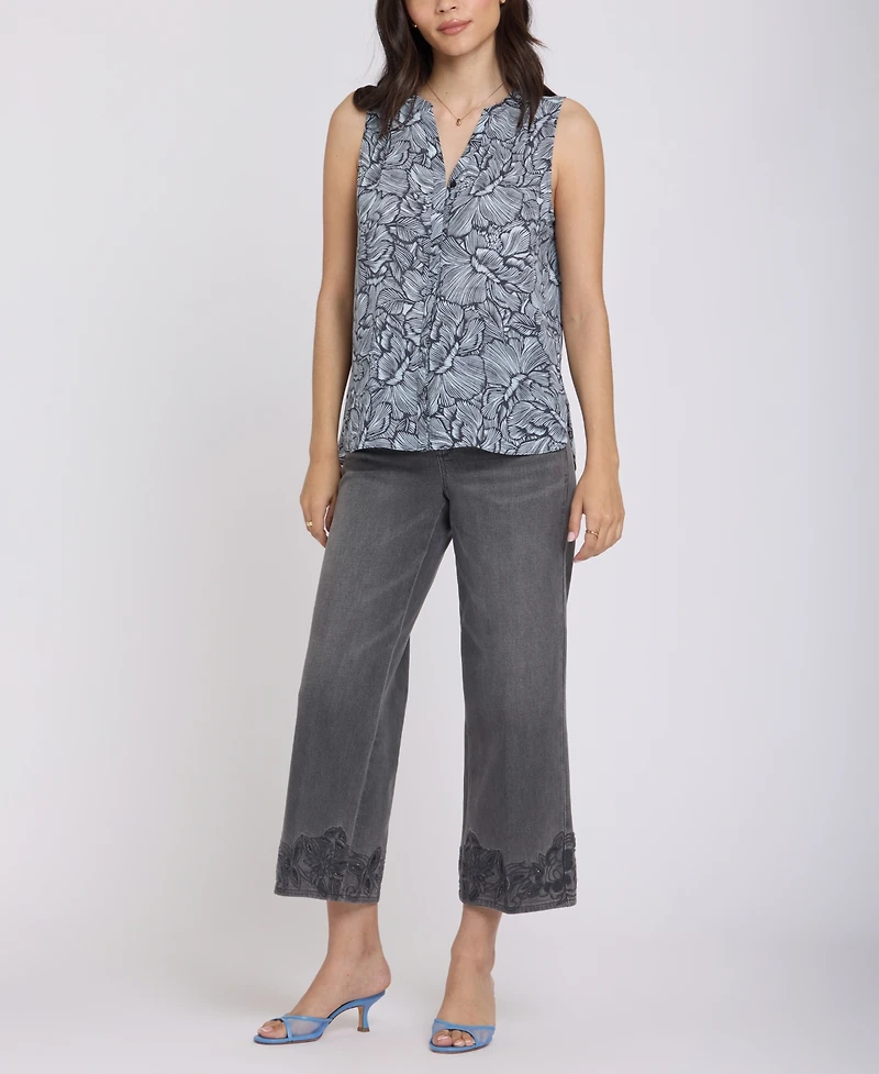 Nydj Women's Sleeveless Pintuck Top