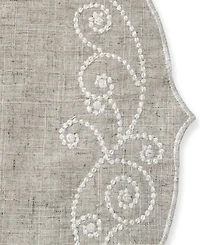 Lenox French Perle Linen Embroidered Round Placemats, Set of 4