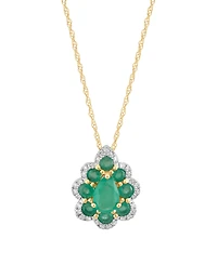 Macy's Sapphire (1-1/4 ct. t.w.) & Diamond (1/10 Pendant Necklace 14k White Gold (Also Available Ruby and Emerald)