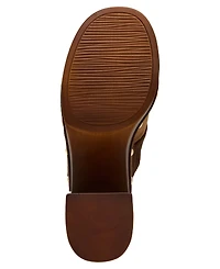 Madden Girl Women's Austin-p Patch Studded Wooden Platforms Mules Clogs
