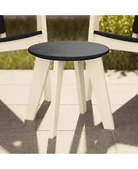 WestinTrends Hdpe Plastic Outdoor Round Adirondack Patio Side Table