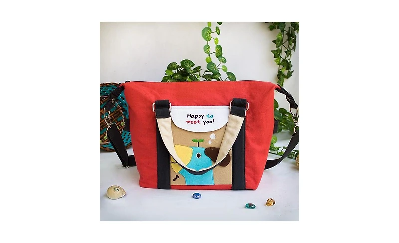 Urtala Embroidered Applique Duffle Tote Bag / Shoulder Bag / Travel Bag