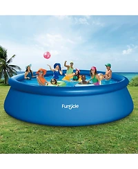 Funsicle 18" x 48" QuickSet Inflatable Ring Top Outdoor Above Ground Pool w/Pump