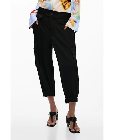 Desigual Women's Cargo Capri Pants