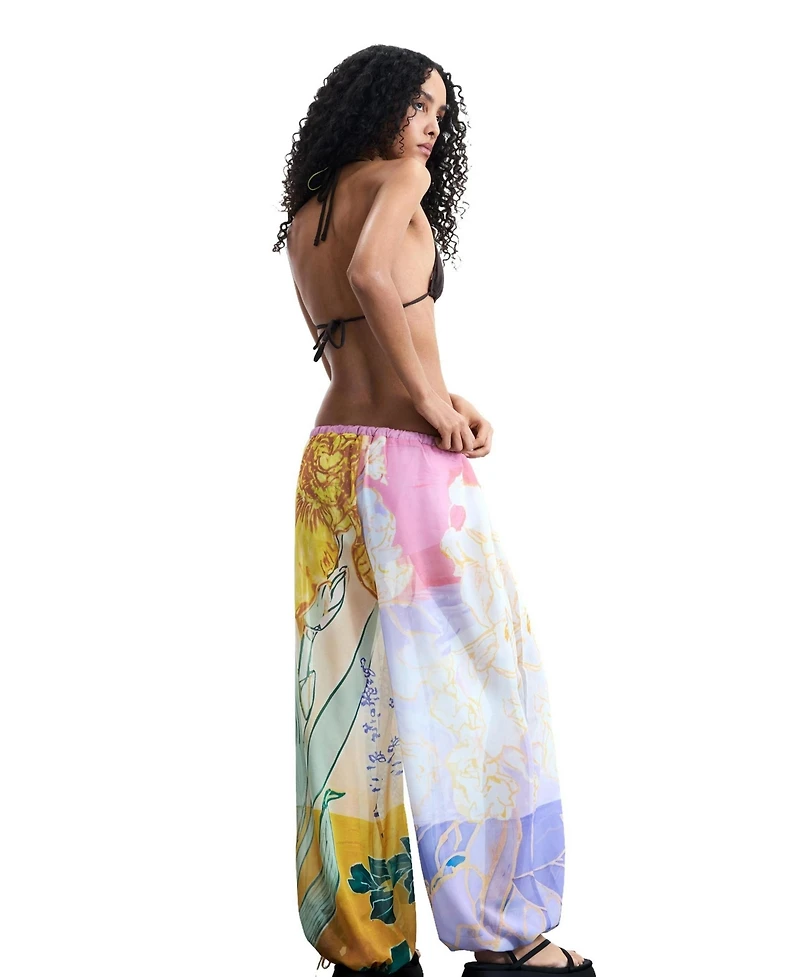 Desigual Women's Long floral print trousers