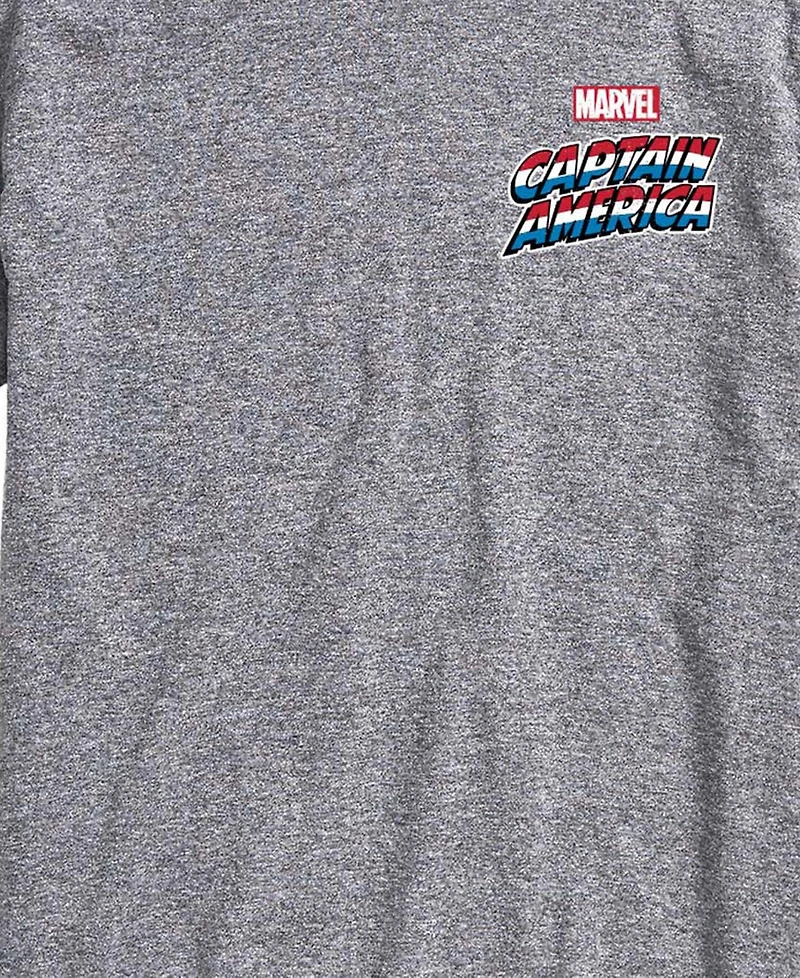 Airwaves Men's Captain America Flag Retro Short-Sleeve Graphic T-Shirt