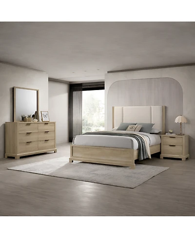 Kings Brand Furniture 5-Piece Bedroom Set with Dresser, Mirror 1 and 2 Nightstands