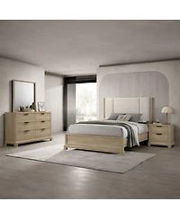 Kings Brand Furniture 5-Piece Bedroom Set with Dresser, Mirror 1 and 2 Nightstands