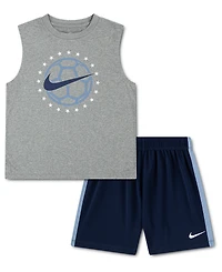 Nike Boys' 4-7 Sleeveless Top and Shorts, 2-Piece Set
