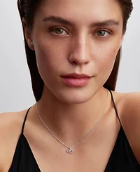 Pandora Talisman Sterling Silver Lab-Grown Diamond Evil Eye Pendant Necklace