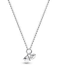Pandora Talisman Sterling Silver Lab-Grown Diamond Evil Eye Hamsa Hand Dangle Pendant Necklace