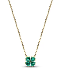 Pandora Green Lucky Clover Pendant Necklace
